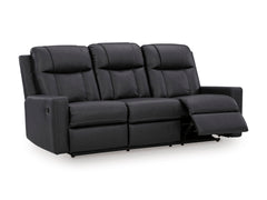 Carbon Faux Leather Reclining Seating, sofa reclined angle - 22