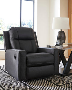Carbon Faux Leather Reclining Seating, recliner chair room view; accessories not included - 35