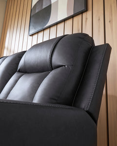Carbon Faux Leather Reclining Seating, upper cushion upholstery detail - 39