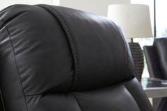 Carbon Faux Leather Reclining Seating, upholstery stitching detail - 40