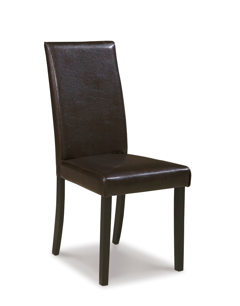Faux Leather Parsons Dining Chairs, Set of 2 — Ivory or Dark Brown