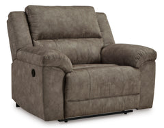 Fossil Wide Faux Leather Reclining Seating, wide recliner chair upright angle - 11