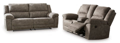 Fossil Wide Faux Leather Reclining Seating, sofa and console loveseat set - 17