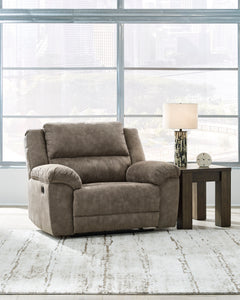 Fossil Wide Faux Leather Reclining Seating, wide recliner chair room setting; accessories not included - 21