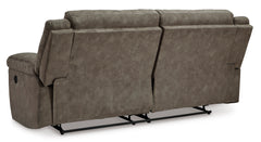 Fossil Wide Faux Leather Reclining Seating, sofa back view - 3