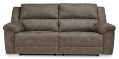 Fossil Wide Faux Leather Reclining Seating, sofa front view - 4