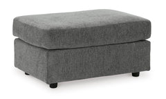 33-Inch Gravel Upholstered Ottoman with Firm Foam Cushion, angle view - 1