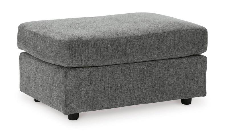 33-Inch Gravel Upholstered Ottoman with Firm Foam Cushion