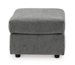 33-Inch Gravel Upholstered Ottoman with Firm Foam Cushion, side view - 3
