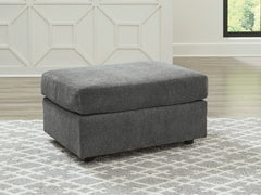 33-Inch Gravel Upholstered Ottoman with Firm Foam Cushion, room setting; accessories excluded - 5