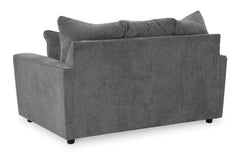 Gravel Upholstered Seating, loveseat back view - 7