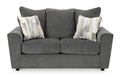 Gravel Upholstered Seating, loveseat front view - 8