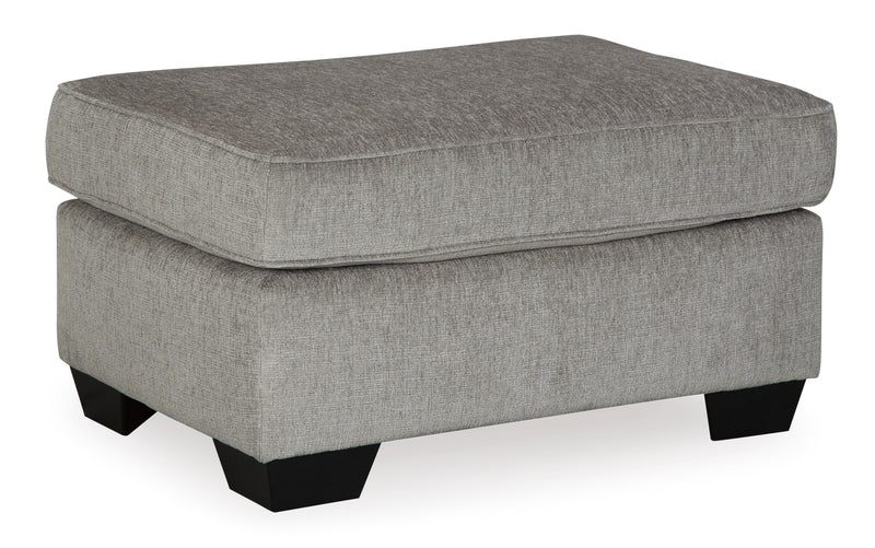 Gray Chenille Ottomans — Rectangular or Oversized Square
