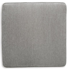 Alloy Gray chenille ottoman, Square 36" × 36" top view - 9