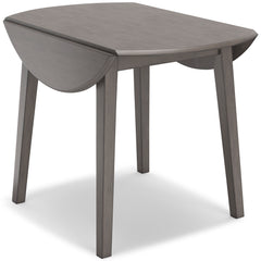 Gray / Dining Table Only, table with drop leaves lowered; one table included; chairs, stools and benches excluded; additional furniture and accessories excluded - 10