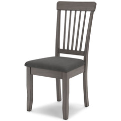 Gray Dining Chairs, alternate angle view; sold as a matching pair; tables, additional chairs and accessories excluded - 2