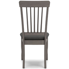 Gray Dining Chairs, back view; sold as a matching pair; tables, additional chairs and accessories excluded - 3