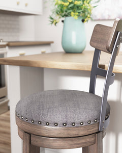 Gray / Counter Height — 24.13-Inch Seat, product detail; one stool included; additional furniture and accessories excluded - 8