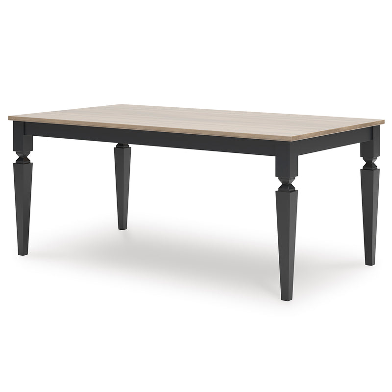 Grayish Brown Mango Wood Dining Table with Black Base