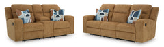 Honey Manual Reclining Seating, sofa and console loveseat set - 17