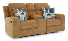 Honey Manual Reclining Seating, console loveseat upright angle - 6