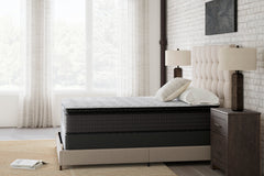 Plush Pillow Top Gel Memory Foam Hybrid Mattress, Queen room view 2; bed and base not included - 15