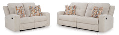 Stone Fabric Reclining Seating, sofa and loveseat set - 16