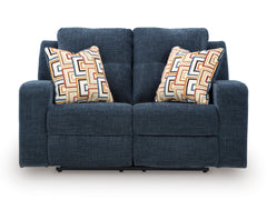 Ink Fabric Reclining Seating, loveseat front view - 26