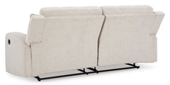 Stone Fabric Reclining Seating, sofa back view - 3