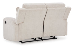 Stone Fabric Reclining Seating, loveseat back view - 8