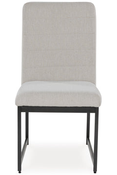 Light Brown Dining Chairs, front view; sold as a matching pair; tables, additional chairs and accessories excluded - 3
