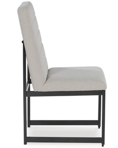 Light Brown Dining Chairs, side view; sold as a matching pair; tables, additional chairs and accessories excluded - 4