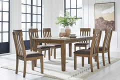 Light Brown / Table + 6 Chairs, product view 2; includes table + 6 chairs; other furniture and accessories excluded - 17