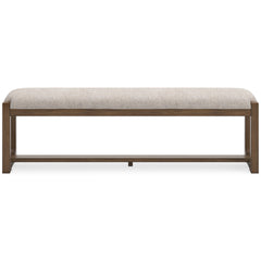 Oatmeal / Light Brown / Dining Bench, product view 5; included: 1 bench; all other furniture and accessories excluded - 28