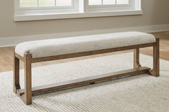 Oatmeal / Light Brown / Dining Bench, product view 8; included: 1 bench; all other furniture and accessories excluded - 31