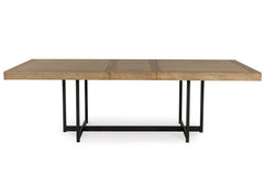Light Brown / Dining Table Only, table front with leaf installed; one table included; chairs, stools and benches excluded; additional furniture and accessories excluded - 10