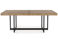 Light Brown / Dining Table Only, table front without leaf; one table included; chairs, stools and benches excluded; additional furniture and accessories excluded - 11