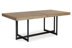 Light Brown / Dining Table Only, table angle without leaf; one table included; chairs, stools and benches excluded; additional furniture and accessories excluded - 9