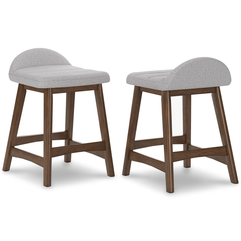 24-Inch Upholstered Counter Stools, Set of 2 — Four Colors