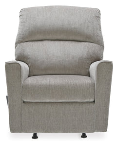 Light Gray rocker recliner, front view - 41