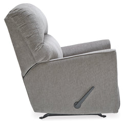 Light Gray rocker recliner, side view - 43