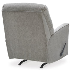 Light Gray rocker recliner, rear view - 44