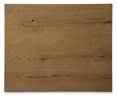 Light Oak Veneer Chairside Table with Dual USB Ports, top view - 8