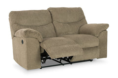 Briar Manual Reclining Seating, loveseat reclined angle - 7