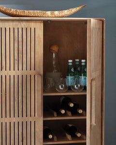 Natural Brown / Bar Cabinet, storage detail 3; includes one sideboard; accessories and other furniture excluded - 3