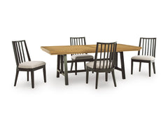 Black/Brown / Dining Table Only, additional product view; one table included; chairs, stools and benches excluded; additional furniture and accessories excluded - 10