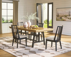 Black/Brown / Dining Table Only, additional product view; one table included; chairs, stools and benches excluded; additional furniture and accessories excluded - 11