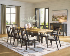 Black/Brown / Dining Table Only, additional product view; one table included; chairs, stools and benches excluded; additional furniture and accessories excluded - 14