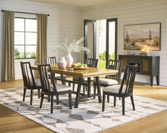Black/Brown / Dining Table Only, additional product view; one table included; chairs, stools and benches excluded; additional furniture and accessories excluded - 15