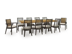 Black/Brown / Dining Table Only, additional product view; one table included; chairs, stools and benches excluded; additional furniture and accessories excluded - 18